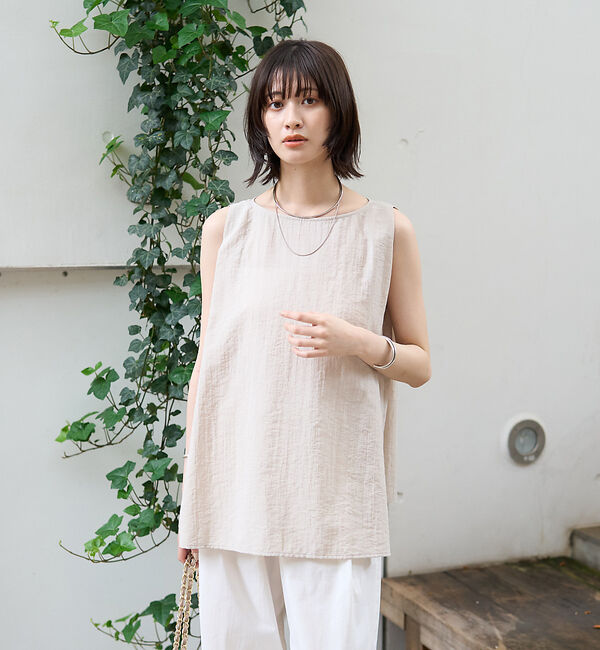 Rouge vif「前後2WAYノースリパールブラウス」|シャツ・ブラウス|