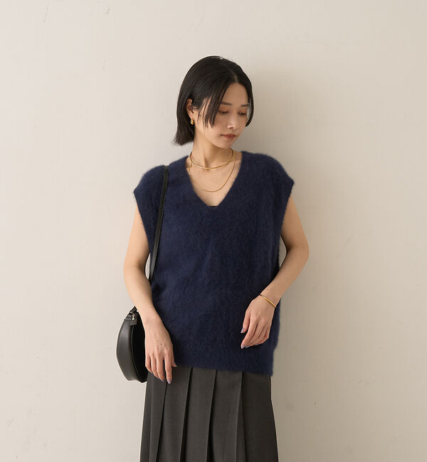 Rouge vif「フォックスウール ニットベスト」|ニット・セーター|