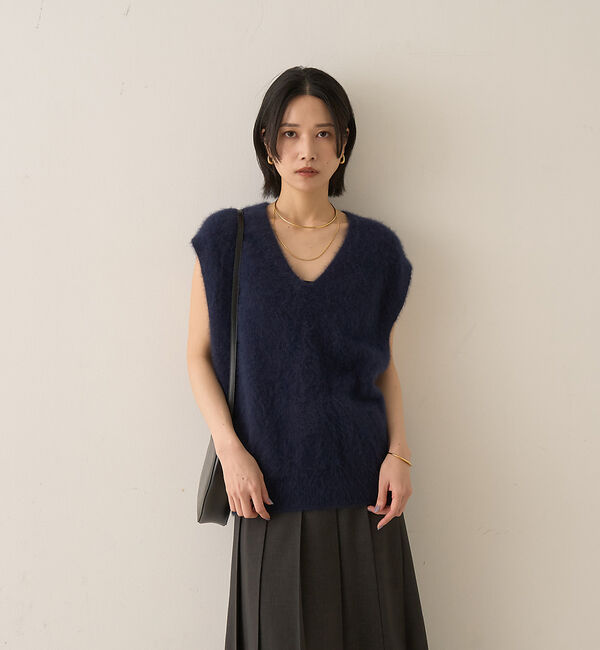 Rouge vif「フォックスウール ニットベスト」|ニット・セーター|