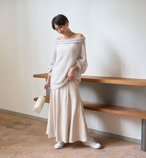 Rouge vif「モヘア混オフショルラメニットプルオーバー」|ニット・セーター|