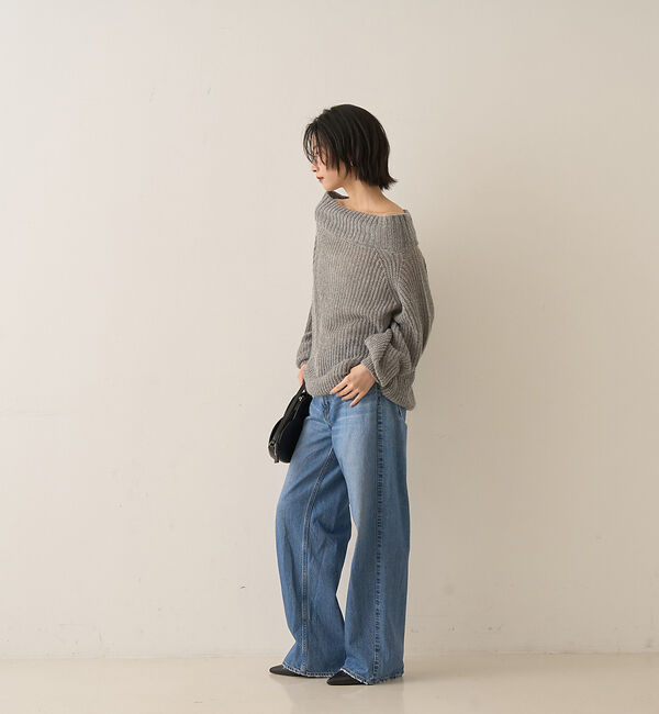 Rouge vif「モヘア混オフショルラメニットプルオーバー」|ニット・セーター|