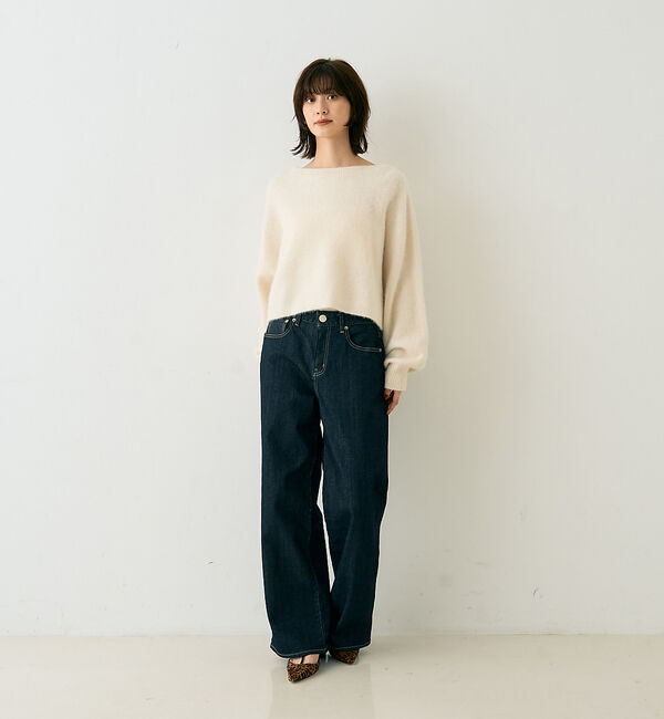 Rouge vif「フォックスウールクロップドボレロプルオーバー」|ニット・セーター|