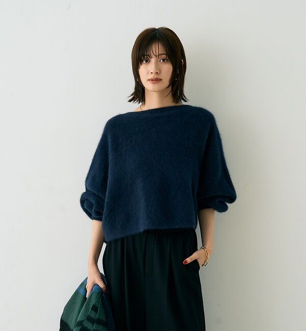 Rouge vif「フォックスウールクロップドボレロプルオーバー」|ニット・セーター|