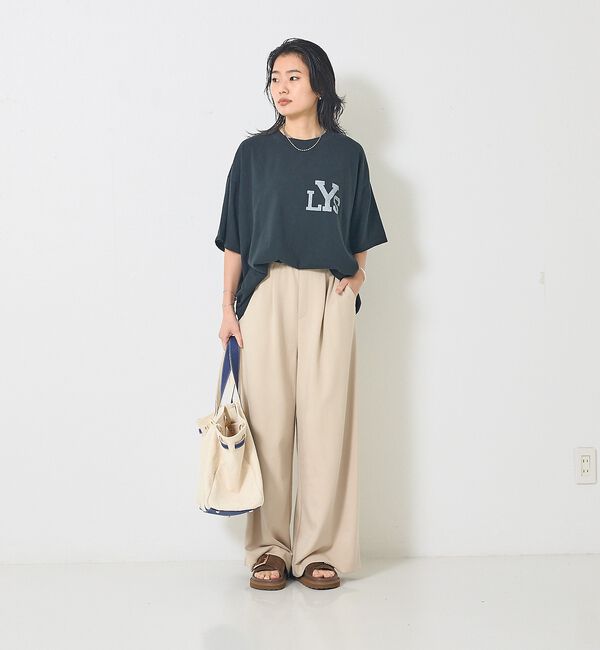 Rouge vif「【人気追加】ストレッチダンボールタックワイドパンツ」|その他|