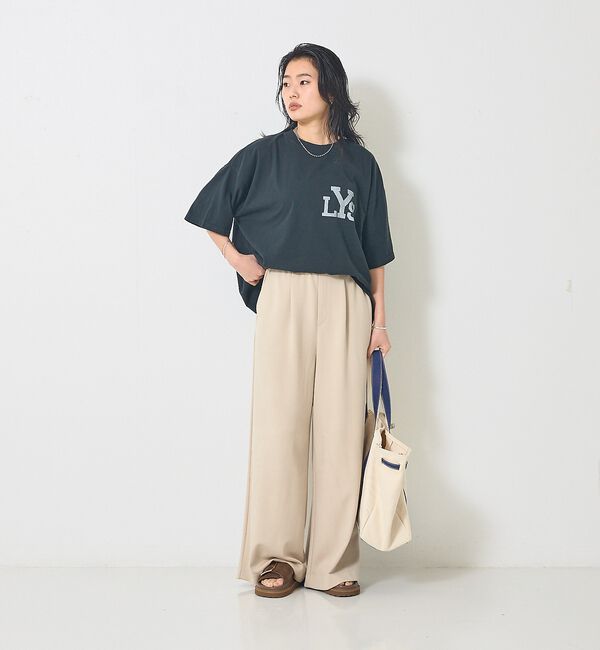 Rouge vif「【人気追加】ストレッチダンボールタックワイドパンツ」|その他|