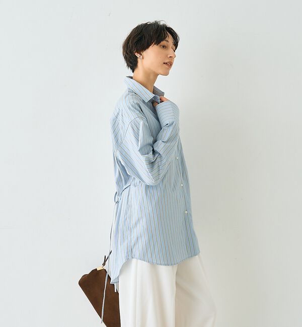 Rouge vif「ストライプメンズライクコットンシャツ」|シャツ・ブラウス|