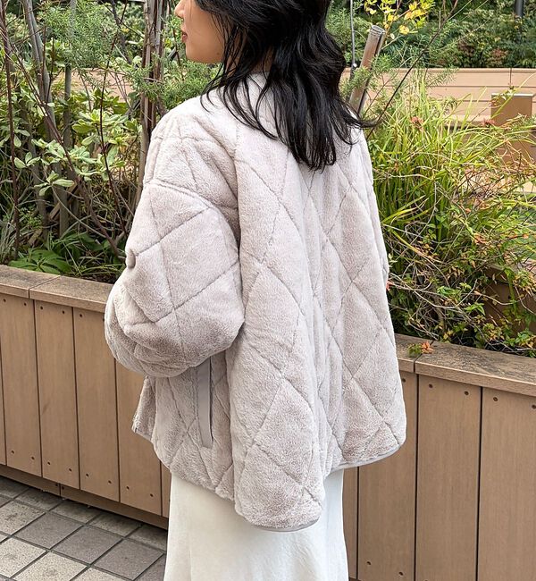 Rouge vif「リバーシブルパネトレーションファーキルトブルゾン」|ブルゾン・スタジャン|