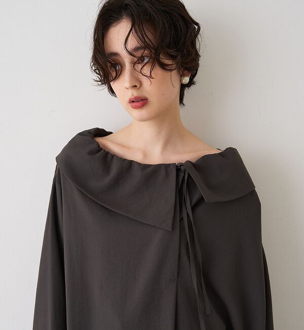 Rouge vif「オーバーカラー変形 テントラインブラウス」|シャツ・ブラウス|