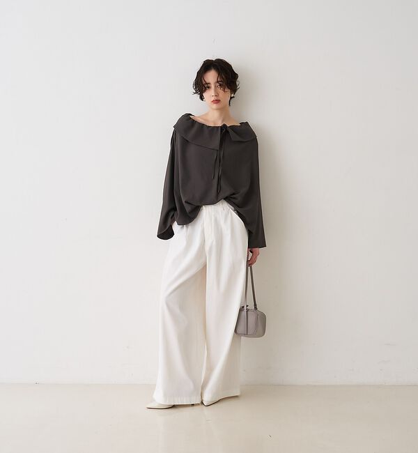 Rouge vif「オーバーカラー変形 テントラインブラウス」|シャツ・ブラウス|