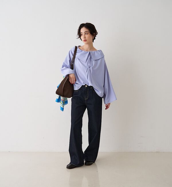 Rouge vif「オーバーカラー変形 テントラインブラウス」|シャツ・ブラウス|