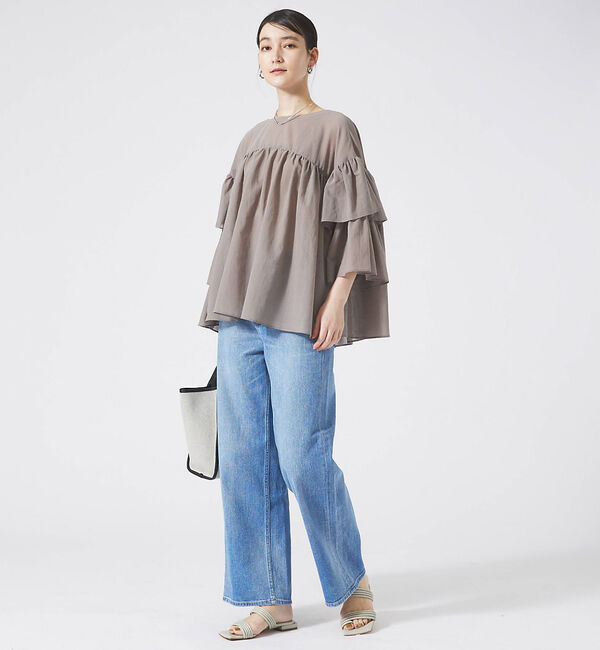 qualite「【2WAY】シフォンフリルブラウス」|シャツ・ブラウス|