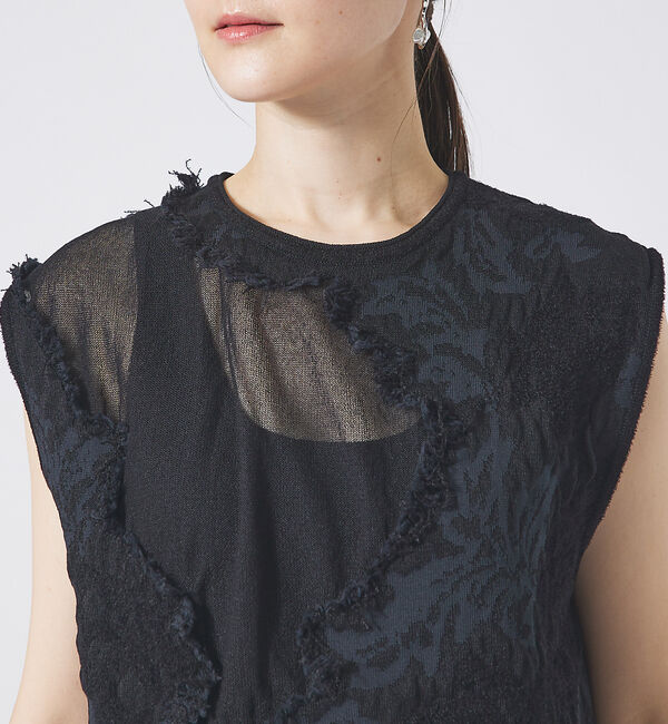 qualite「boussole&times;qualite カットフリンジニット」|ニット・セーター|