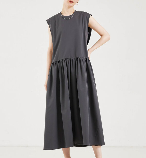 qualite「タスランチノワンピース」|ワンピース|チャコールグレー
