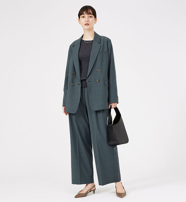 qualite「【セットアップ対応】ウールトロ2タックストレートパンツ」|その他|