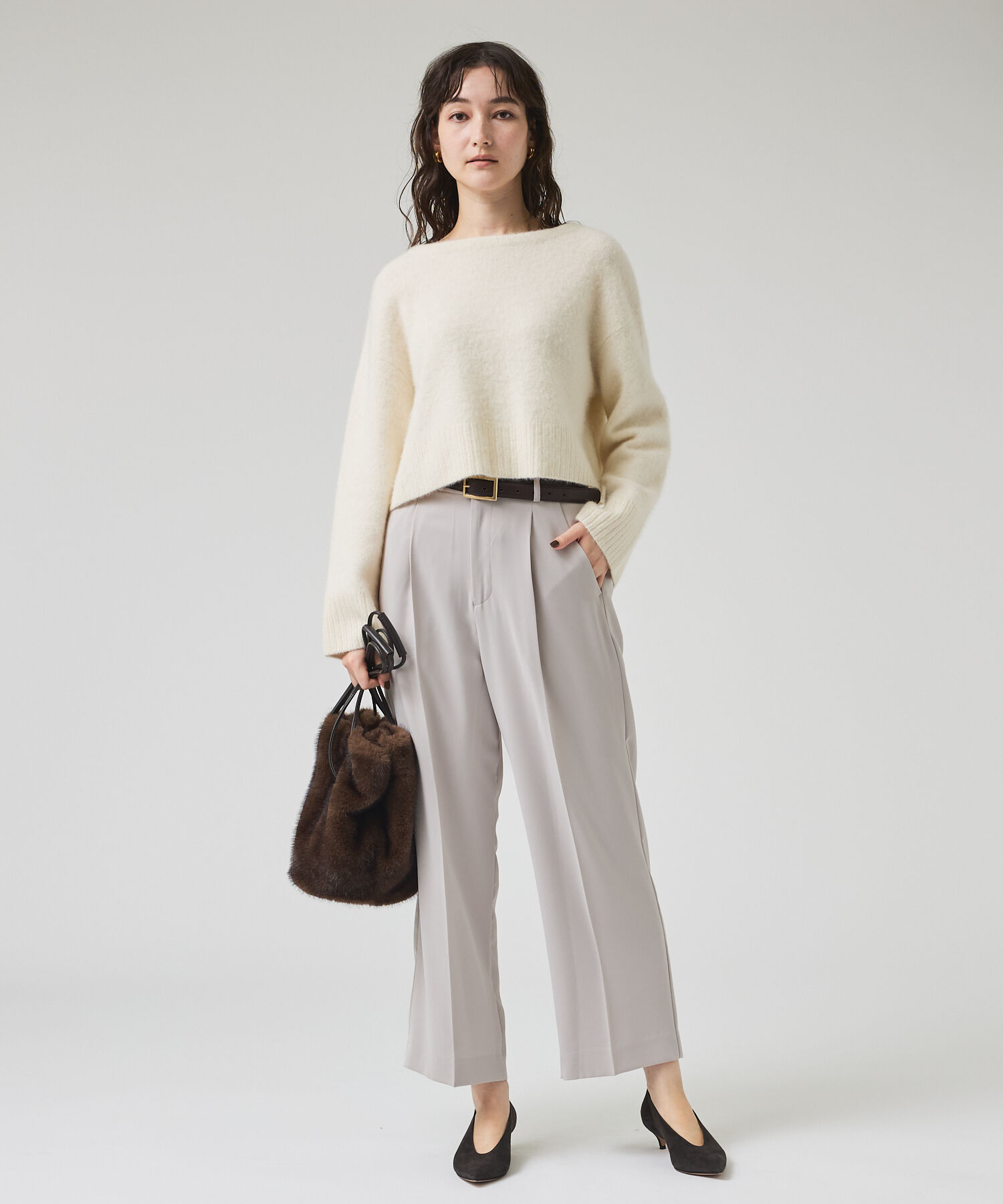 qualite「マットサテンストレートパンツ」|その他|