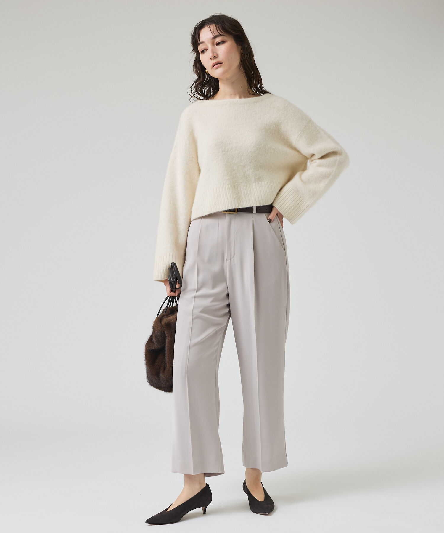 qualite「マットサテンストレートパンツ」|その他|