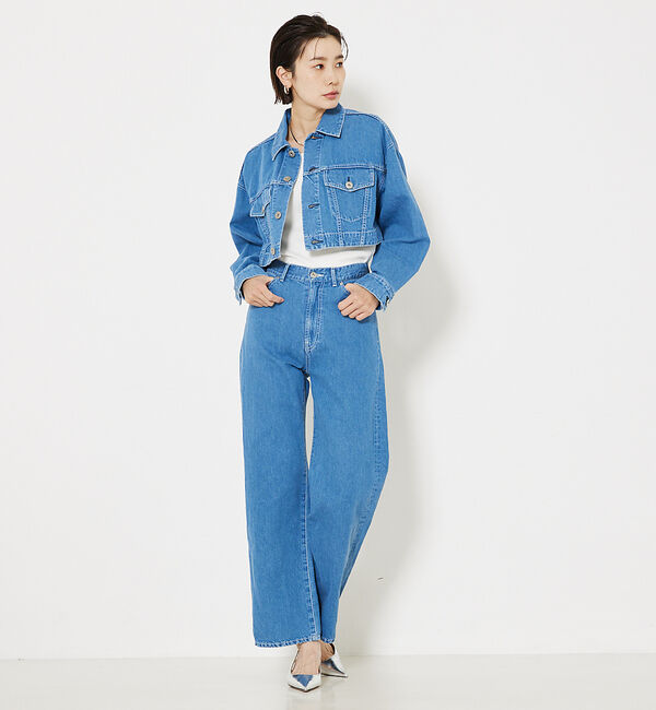 qualite「【大人のデニムJK】コットンリネンデニムショートジャケット/セットアップ対応」|その他|