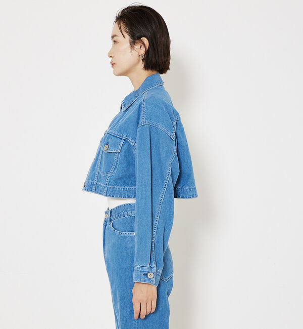 qualite「【大人のデニムJK】コットンリネンデニムショートジャケット/セットアップ対応」|その他|