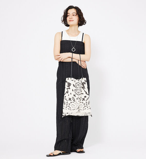 qualite「オーバーレースサロペット」|オールインワン|