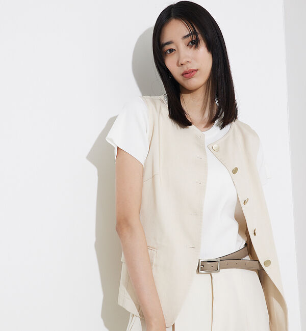 qualite「ウォッシャブルニットT」|Tシャツ・カットソー|