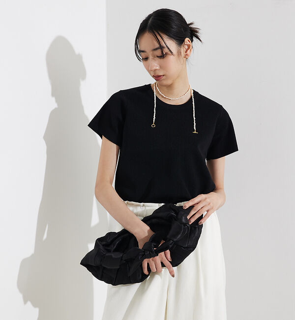 qualite「ウォッシャブルニットT」|Tシャツ・カットソー|