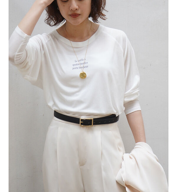 qualite「シアーロゴロンT」|Tシャツ・カットソー|ホワイト