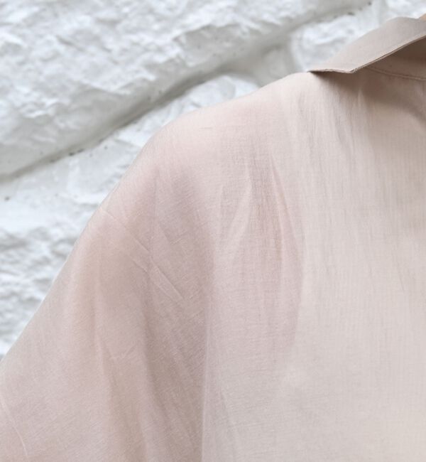 qualite「【大人シアーシャツ】バックスリットシアーシャツ【予約】」|シャツ・ブラウス|