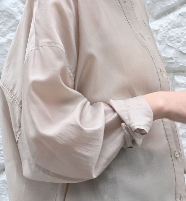 qualite「【大人シアーシャツ】バックスリットシアーシャツ【予約】」|シャツ・ブラウス|