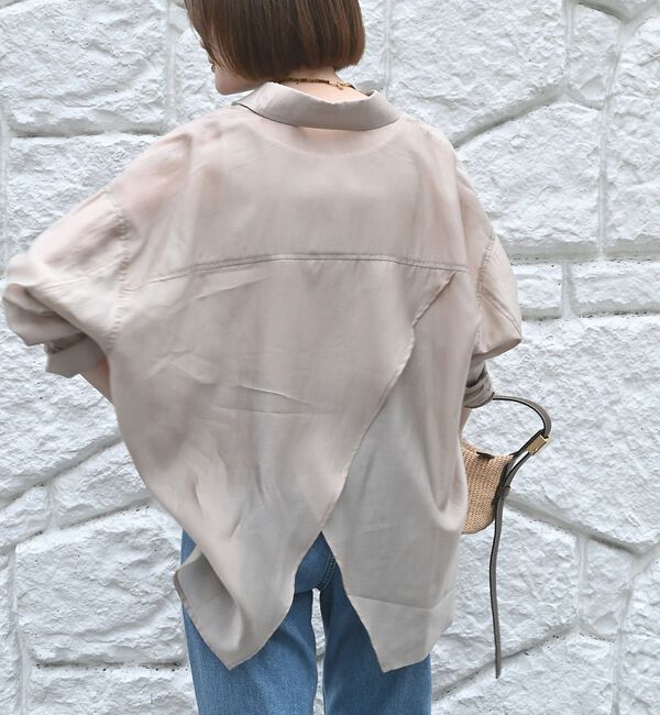 qualite「【大人シアーシャツ】バックスリットシアーシャツ【予約】」|シャツ・ブラウス|