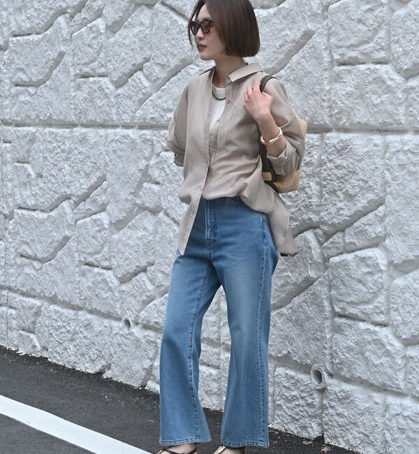 qualite「【大人シアーシャツ】バックスリットシアーシャツ【予約】」|シャツ・ブラウス|