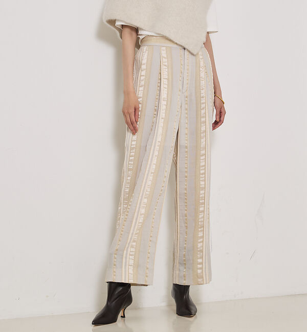 qualite「【セットアップ対応】キュプラストライプパンツ」|その他|