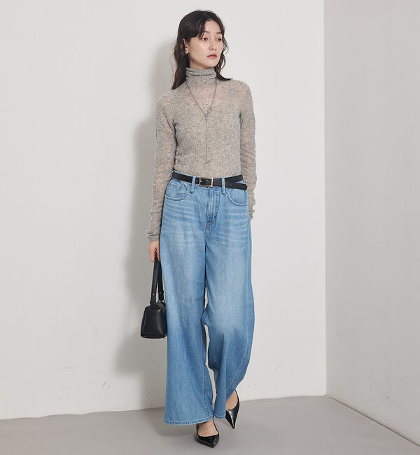qualite「【HealthyDENIM】WildGingerEasy ワイドデニム」|デニム|
