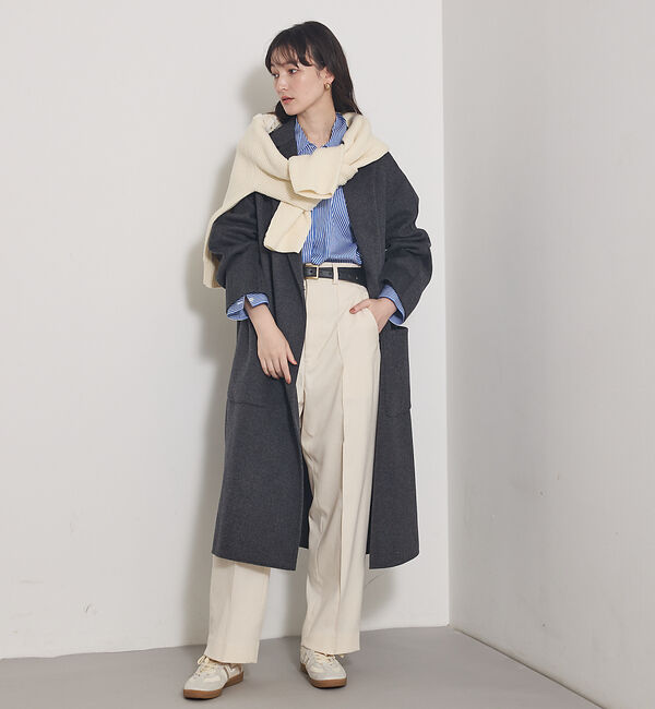 qualite「【毛玉になりにくい】ダブルフェイスチェスターコート」|その他|