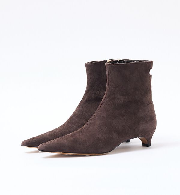 qualite「【HENRI EN VARGO】Caroline ショートブーツ」|ショートブーツ|ダークブラウン