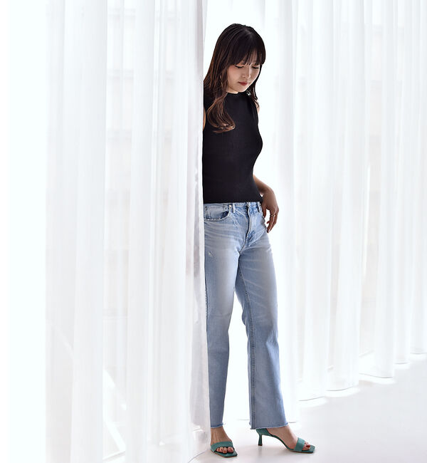 AU BANNISTER「アンクルストラップ スクエアトゥサンダル」|サンダル|