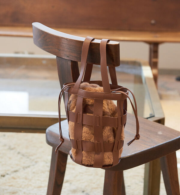 LOWELL things「SOEUR/カゴメッシュファートートBAG」|ハンドバッグ|ブラウン