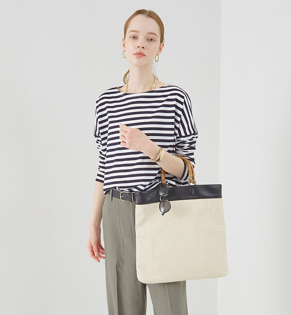 LOWELL things「バンブーハンドルファブリックトートバッグ」|トートバッグ|