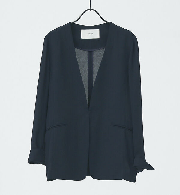 abahouse mavie「ノーカラーライトジャケット」|ノーカラージャケット|