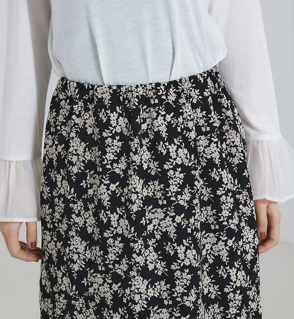 abahouse mavie「ベロア&プリントマーメイドスカート」|スカート|