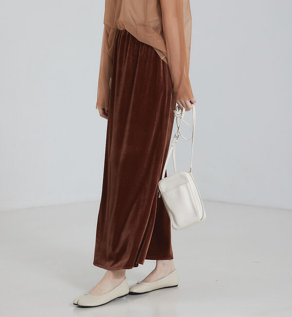 abahouse mavie「ベロア&プリントマーメイドスカート」|スカート|