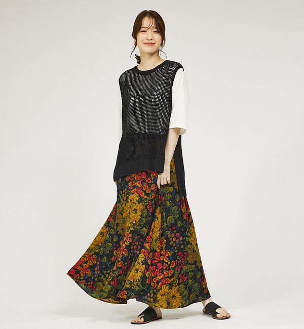 abahouse mavie「メッシュニットノースリプルオーバー」|ニット・セーター|