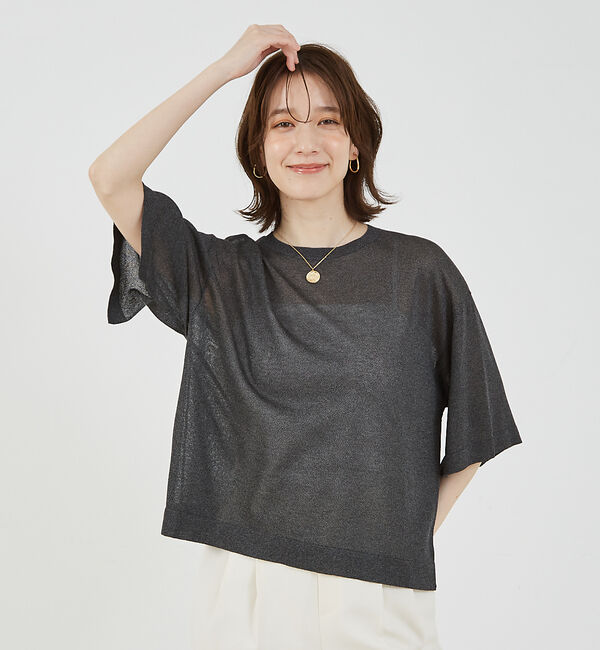 abahouse mavie「シアーニットプルオーバー」|ニット・セーター|