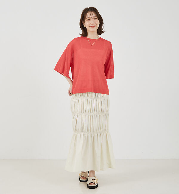 abahouse mavie「シアーニットプルオーバー」|ニット・セーター|