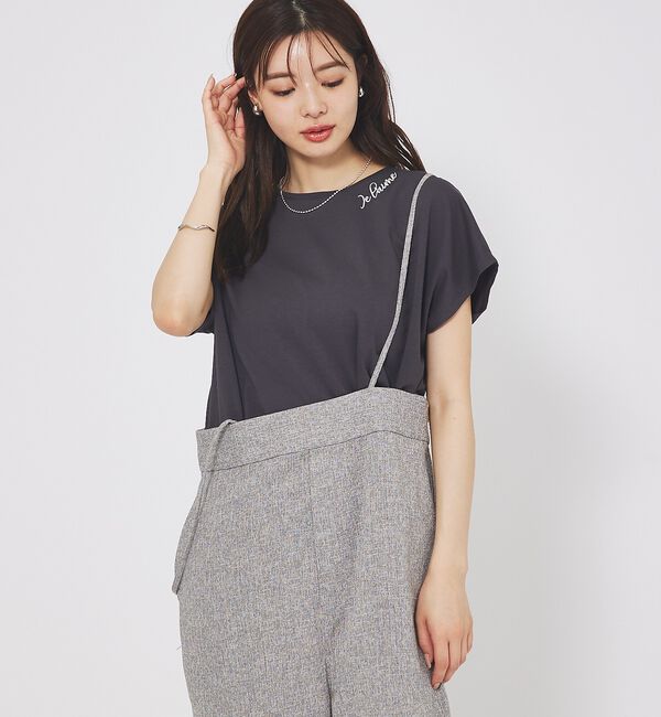 abahouse mavie「刺繍ロゴTシャツ」|Tシャツ・カットソー|