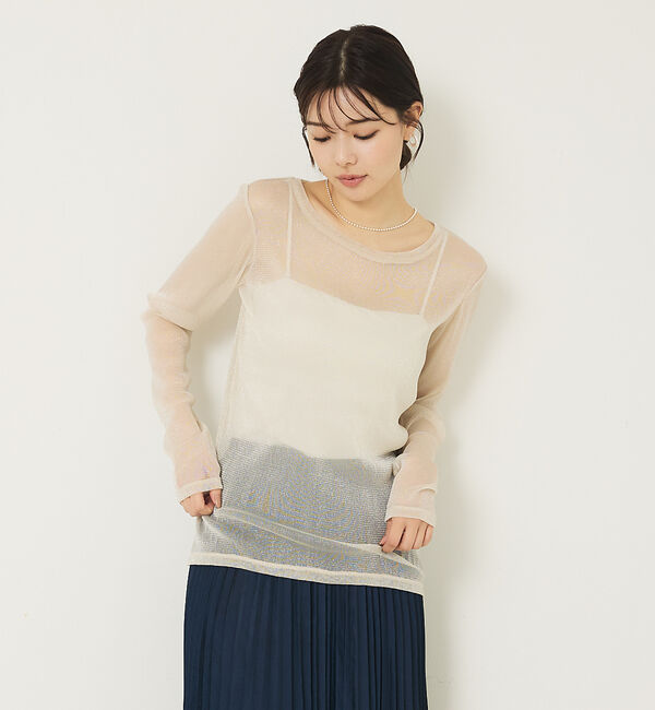 abahouse mavie「ラメチュールロンT」|Tシャツ・カットソー|