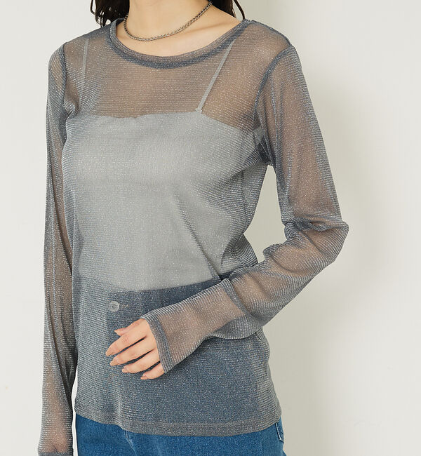 abahouse mavie「ラメチュールロンT」|Tシャツ・カットソー|