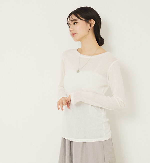 abahouse mavie「ソフトチュールロンT」|Tシャツ・カットソー|