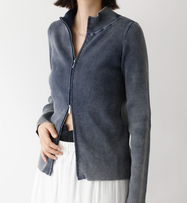 abahouse mavie「Wジップリブハイネックカーデ」|カーディガン|