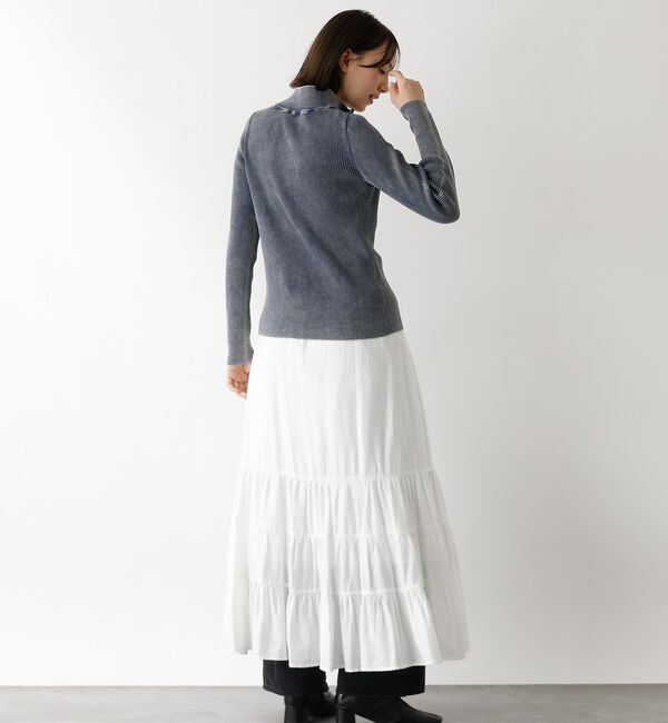 abahouse mavie「Wジップリブハイネックカーデ」|カーディガン|