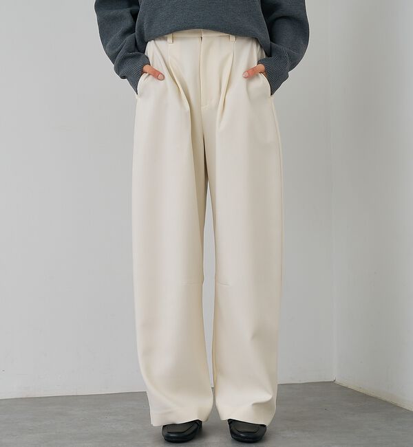 abahouse mavie「【後ろウエストゴム】ダブルクロスカーブパンツ」|その他|